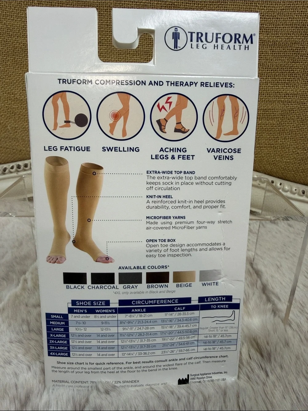 Truform | Unisex Medical Compression Knee-High Socks - Beige Size Medium, NWT